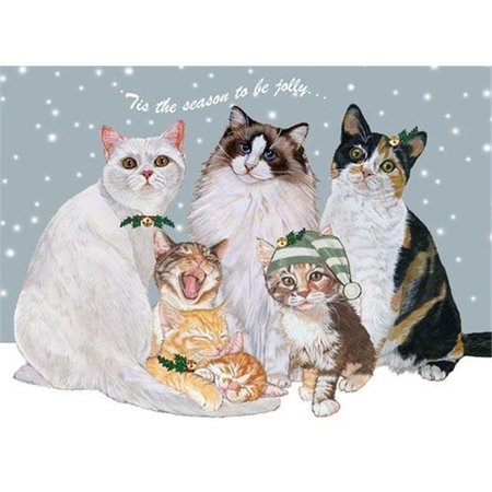 PIPSQUEAK PRODUCTIONS Pipsqueak Productions C529 Cat Holiday Boxed Cards C529
